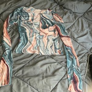 Mesh multi color shirt